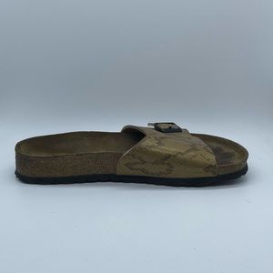 Birkenstock Madrid Gold Beige Snakeskin Sandal Unisex 41 Women 10 Men 8 Narrow